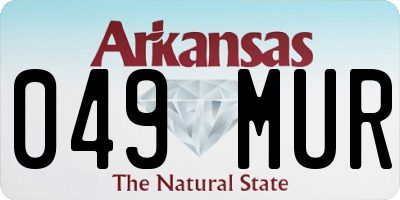 AR license plate 049MUR