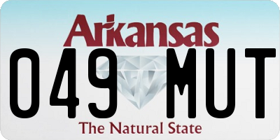 AR license plate 049MUT