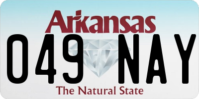 AR license plate 049NAY