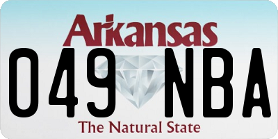 AR license plate 049NBA