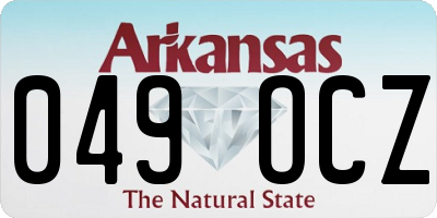 AR license plate 049OCZ