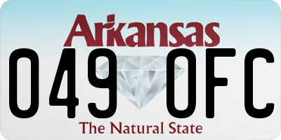 AR license plate 049OFC