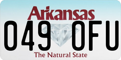 AR license plate 049OFU