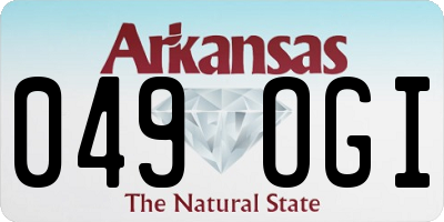 AR license plate 049OGI