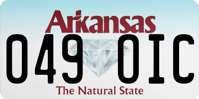 AR license plate 049OIC