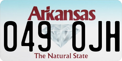 AR license plate 049OJH