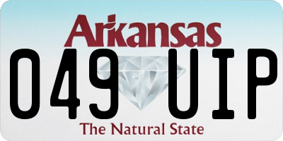 AR license plate 049UIP