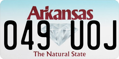 AR license plate 049UOJ