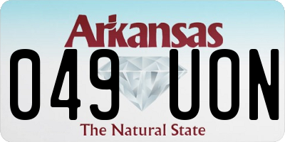 AR license plate 049UON