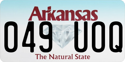 AR license plate 049UOQ