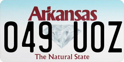 AR license plate 049UOZ
