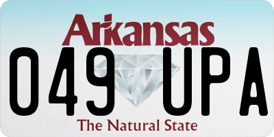 AR license plate 049UPA