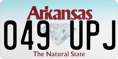 AR license plate 049UPJ