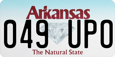 AR license plate 049UPO