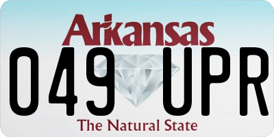 AR license plate 049UPR