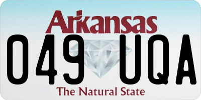 AR license plate 049UQA
