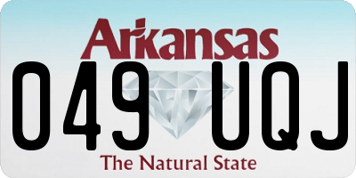 AR license plate 049UQJ