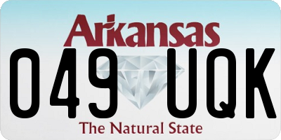 AR license plate 049UQK