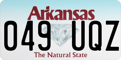 AR license plate 049UQZ