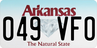 AR license plate 049VFO