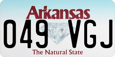 AR license plate 049VGJ