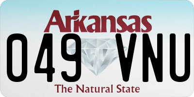 AR license plate 049VNU