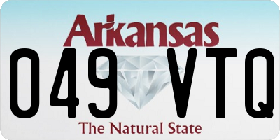 AR license plate 049VTQ