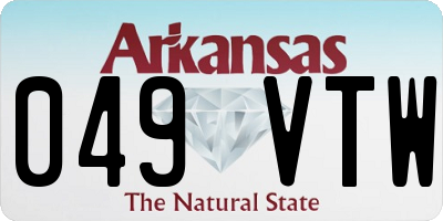 AR license plate 049VTW