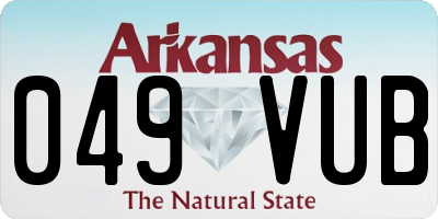 AR license plate 049VUB