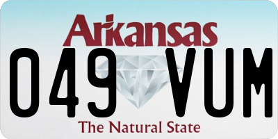AR license plate 049VUM