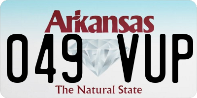 AR license plate 049VUP