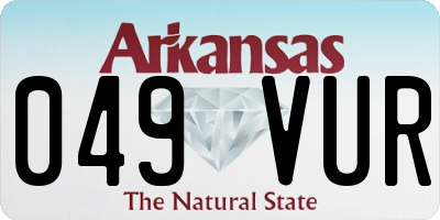 AR license plate 049VUR