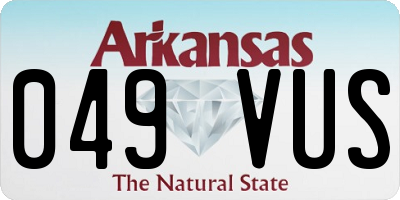 AR license plate 049VUS