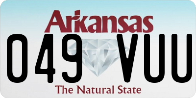 AR license plate 049VUU