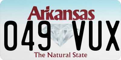 AR license plate 049VUX