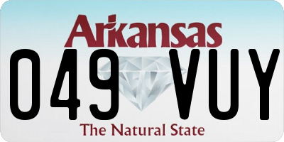 AR license plate 049VUY
