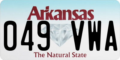 AR license plate 049VWA