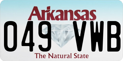 AR license plate 049VWB