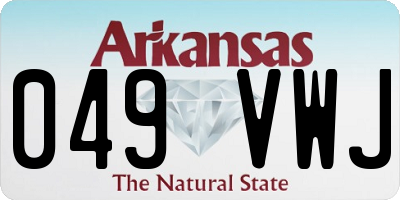 AR license plate 049VWJ