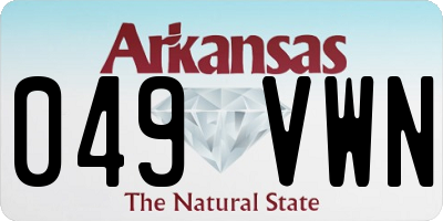 AR license plate 049VWN
