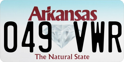 AR license plate 049VWR