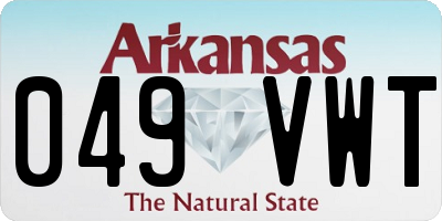 AR license plate 049VWT