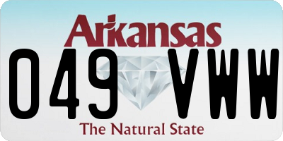 AR license plate 049VWW