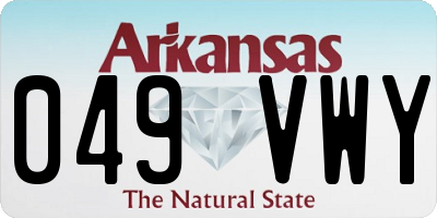 AR license plate 049VWY