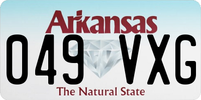 AR license plate 049VXG