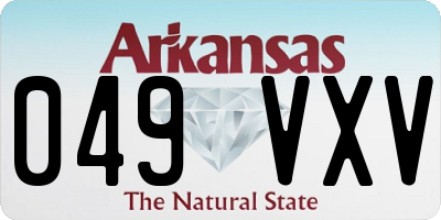 AR license plate 049VXV