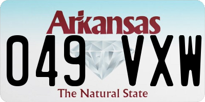 AR license plate 049VXW