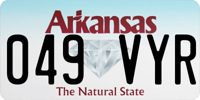 AR license plate 049VYR