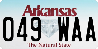 AR license plate 049WAA
