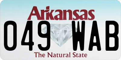 AR license plate 049WAB